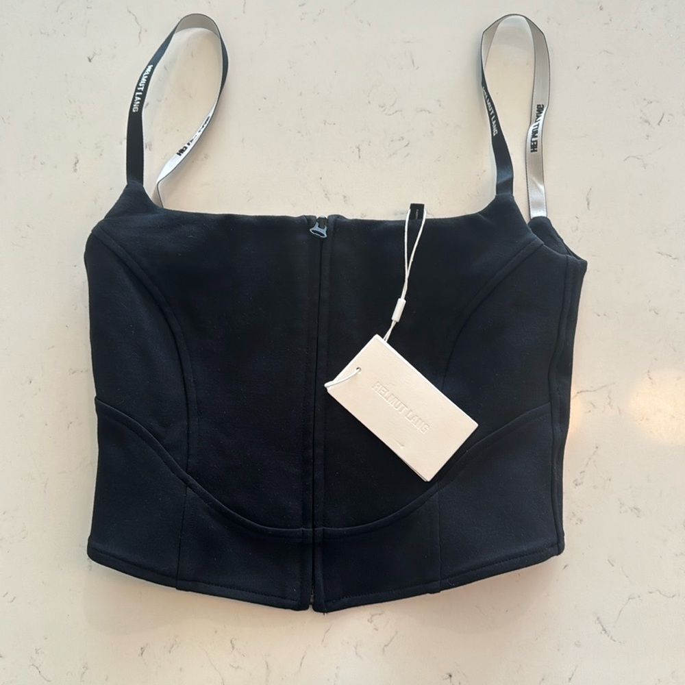 Helmut Lang black crop top